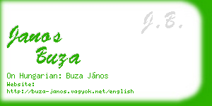 janos buza business card