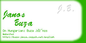 janos buza business card